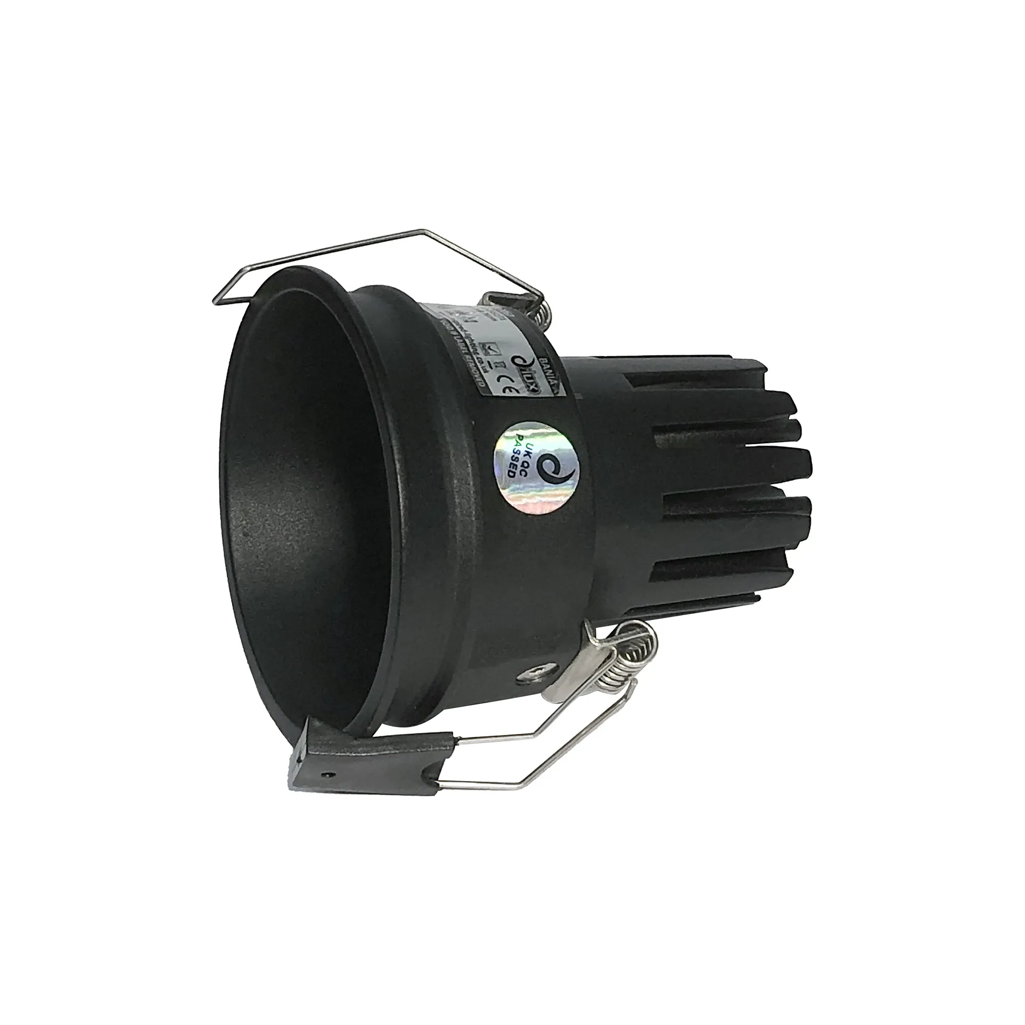 DM202523  Bania 15 Powered by Philips 15W 1350lm 3000K 24° Engine, 350mA,Black,Fixed Recessed Round Spotlight,IP20.